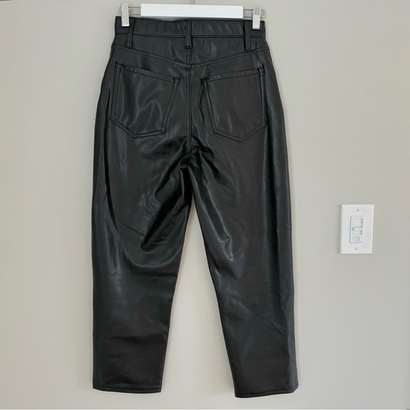 Abercrombie & Fitch Faux Leather Ankle Straight Ultra High Rise Pants 27 / 4 S - Picture 8 of 14